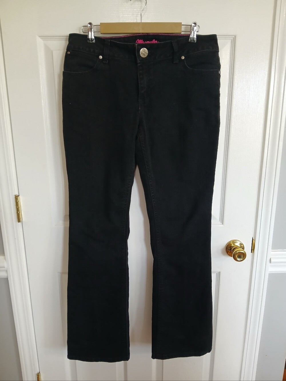 Wrangler Black Bootcut Jeans Cowgirl Farm Country Casual Basic Festival Tall